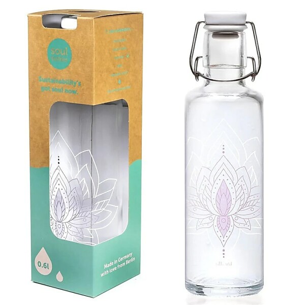 Soulbottle mit Just breathe Design -- 600 ml