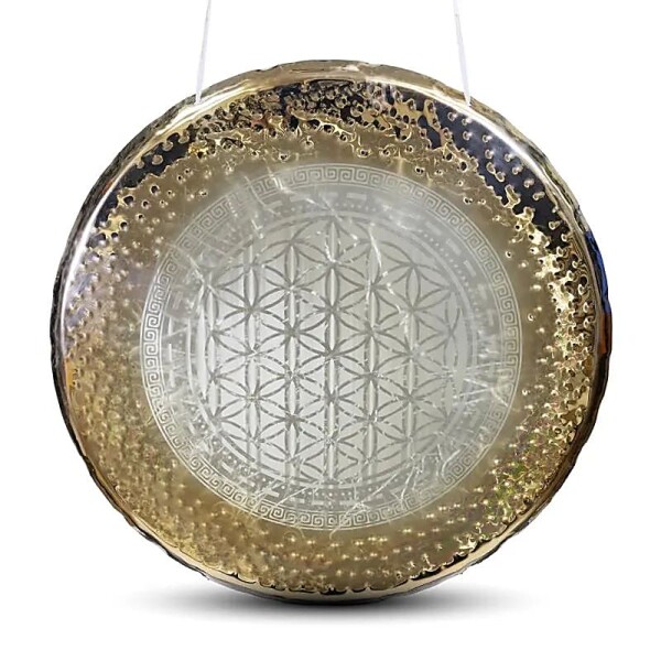 Spiegel-Gong Blume des Lebens -- 70cm; ±5800g