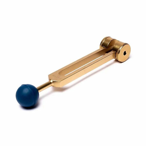 Stimmgabel fünftes Chakra goldfarbig -- 10cm