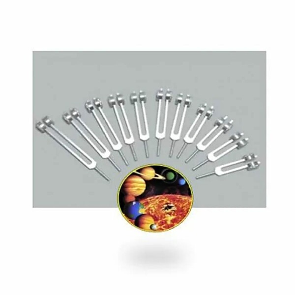 Stimmgabeln Kosmische Oktave 11 Gabeln gewichtet -- 17-21 cm