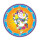 Sunseal Fensteraufkleber tanzender Ganesh rund -- 15x15cm