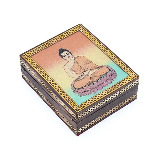 Tarot oder Schmuckkistchen Buddha -- 13.5x11cm