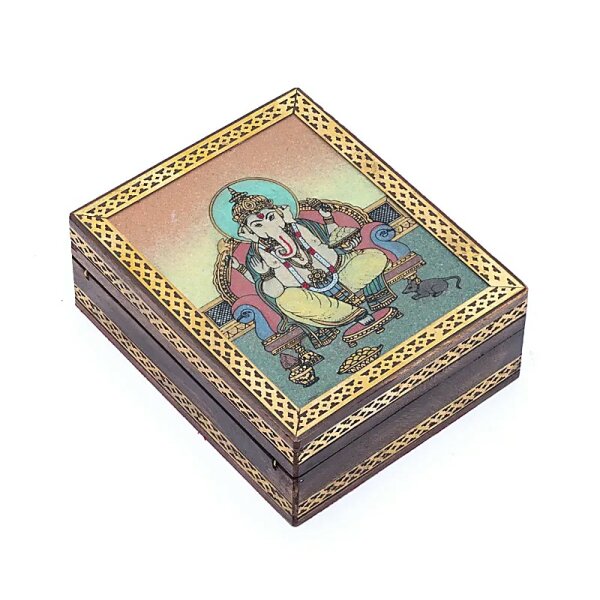 Tarot oder Schmuckkistchen Ganesha -- 13.5x11cm