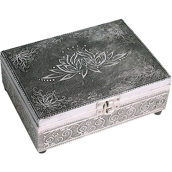 Tarot- und Schmuckkistchen Lotus -- 18x13x6 cm