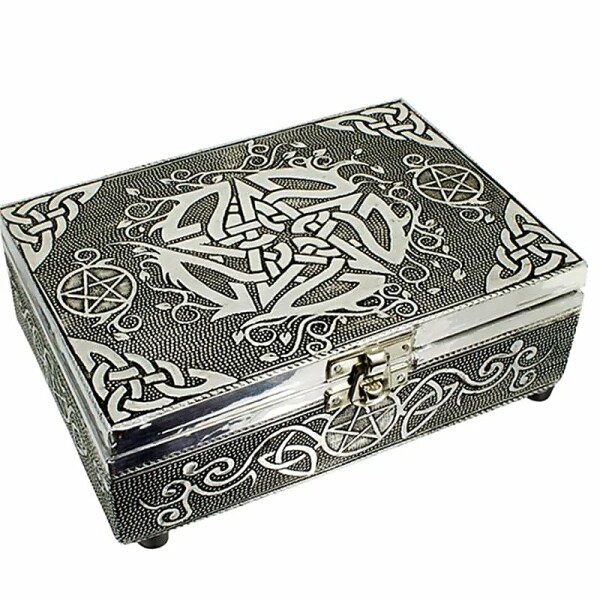 Tarot- und Schmuckkistchen Pentagramm -- 18x13x6 cm