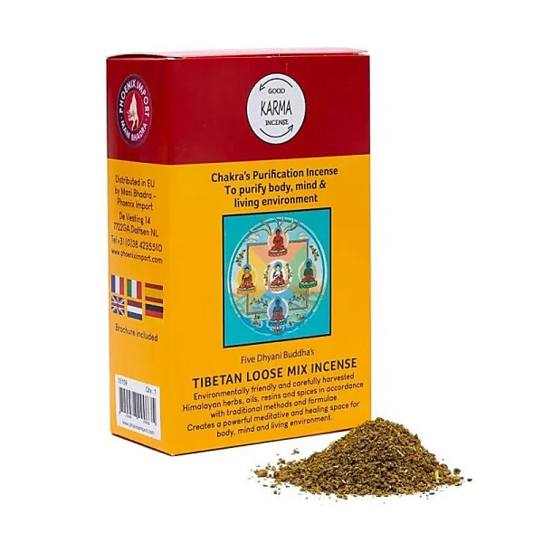 Tibetisches Räucherpulver Chakra Reinigung -- ±130-140g