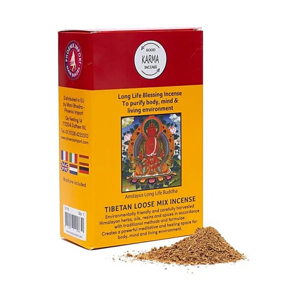 Tibetisches Räucherpulver Segnung für ein langes Leben -- ±130-140g