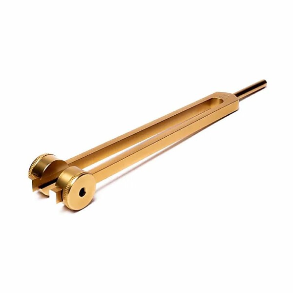 Tiefe Ohm Stimmgabel (68.05 Hz) goldfarbig -- 13.2 cm