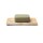 Travertin Seifenhalter oder Kerzenhalter goldfarben -- 15x7,5x1cm; 245g