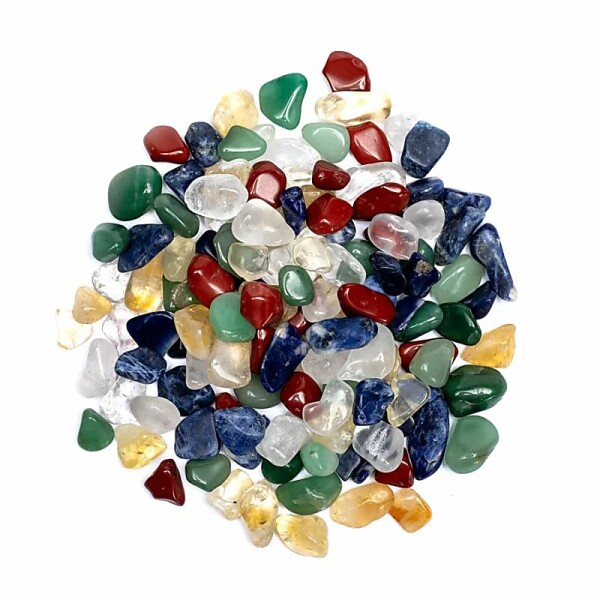 Trommelsteine Mix Tibetische Fünf Chakras A-Qualität -- ±500g; ±1-2cm