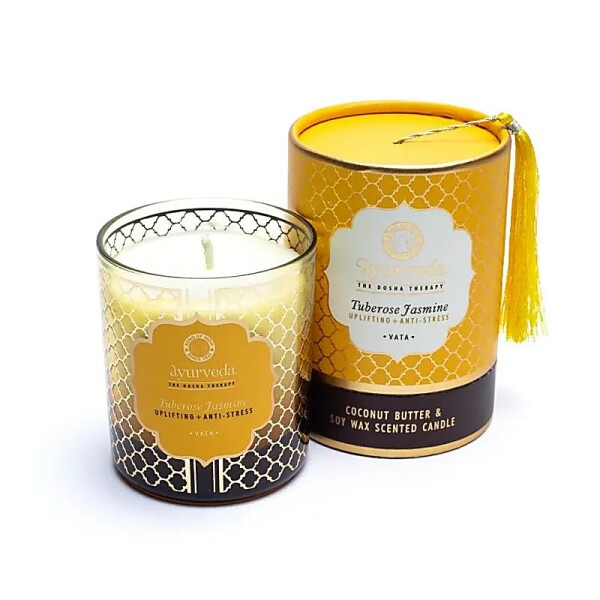 Vata Tuberose Jasmin Ayurveda Duftkerze -- 200 g
