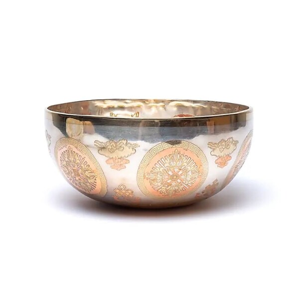 Versilberte Klangschale Medizinbuddha -- ±23cm; ±1500-1600g