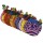 Vintage silk bag mixed colours -- 14x12 cm