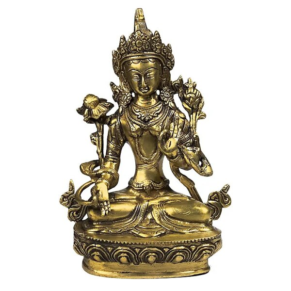 Weiße Tara Statue Messing -- 1734 g; 20 cm
