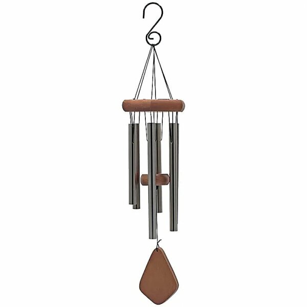 Windspiel mit sechs Stäben und Holz -- 50 cm