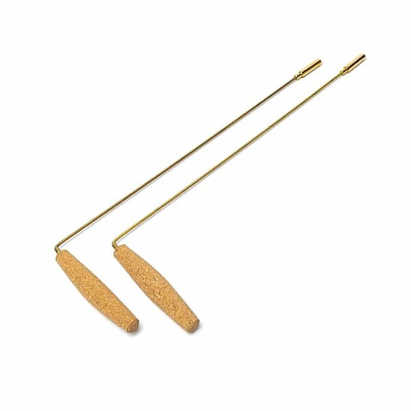 Wünschelrute (Paar) Messing/Kork -- 40cm