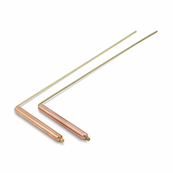 Wünschelrute pro Paar aus Messing/Kupfer -- 29x8 cm