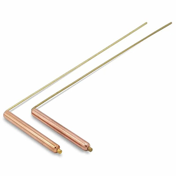Wünschelrute pro Paar aus Messing/Kupfer -- 34x13 cm