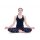 Yoga Leggings L schwartz mit Mandalaaufdruck Bio Baumwolle -- 254g