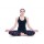 Yoga Leggings S schwartz mit Mandalaaufdruck Bio Baumwolle -- 236g