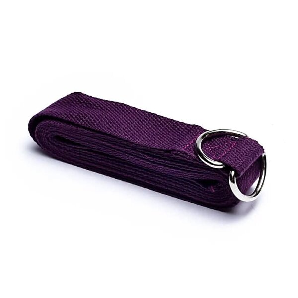 Yogagurt D-Ring Schnalle violett Baumwolle -- 250x4cm