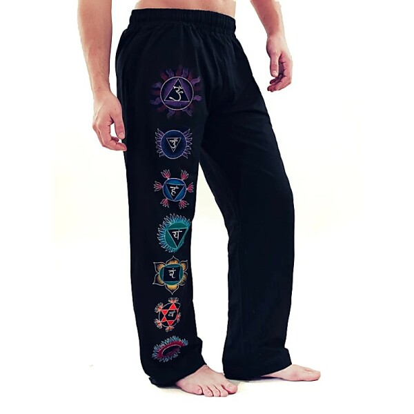 Yogahose Herren Chakra schwarz Größe S/M --307g